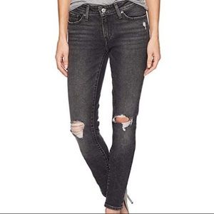 LEVIS Black 711 Skinny Distressed Ripped Jeans 26